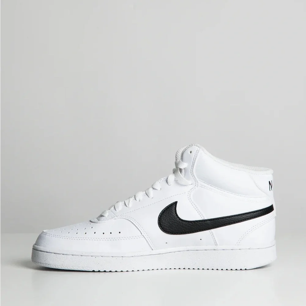 Nike Court Vision Mid Next Nature White Black Sneakers DN3577-101 Men's shoes - Picture 3 of 6